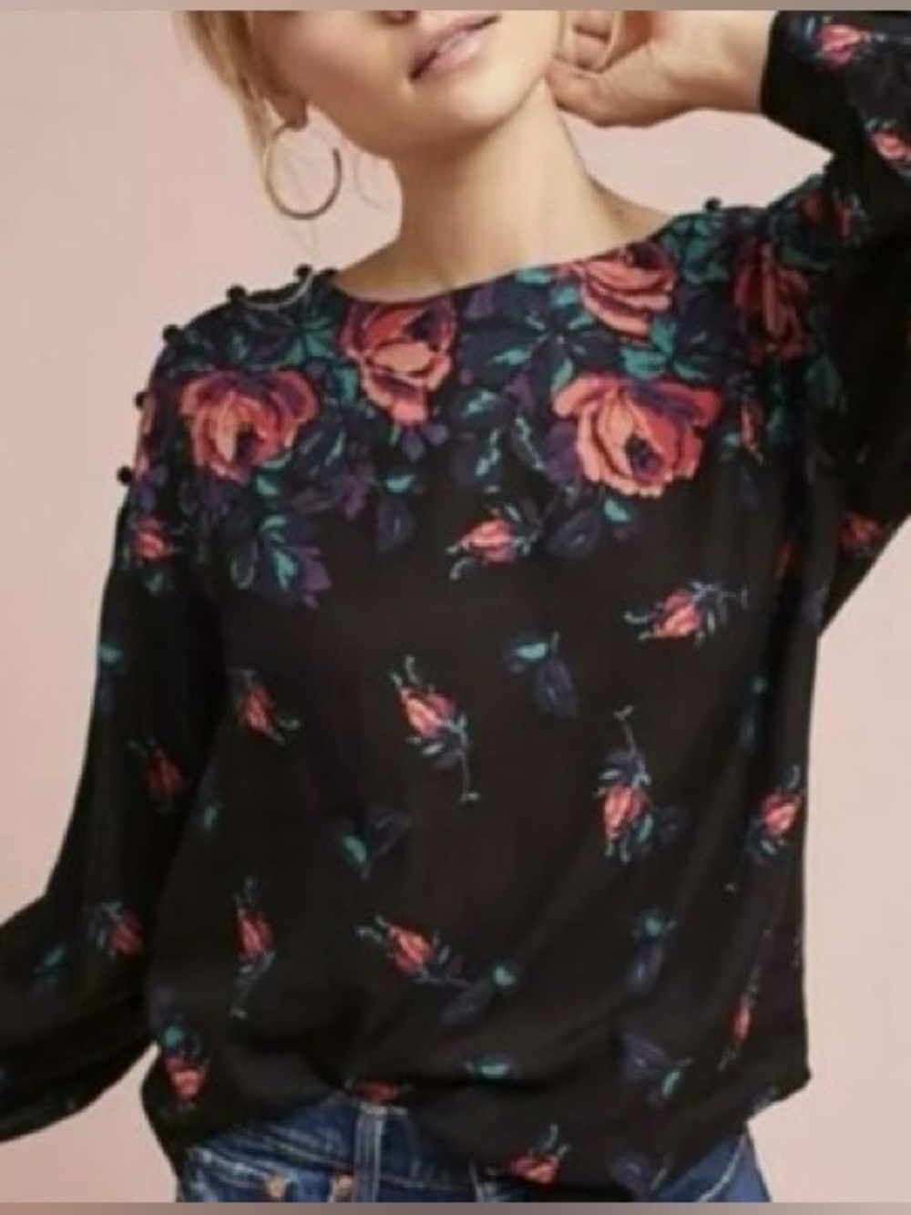 Anthropologie Maeve Gardenia Top